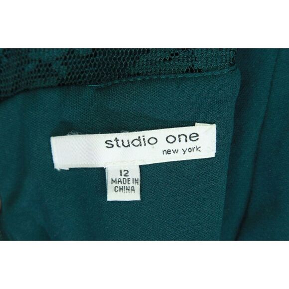 Studio I Lace Cocktail Dress Sleeveless Fit & Flare Sweetheart Neckline Women 12 - Picture 4 of 7